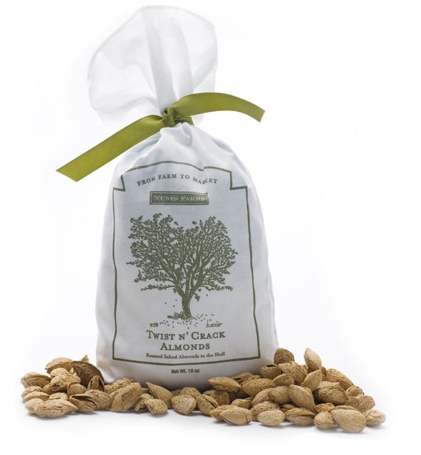 Inshell Almonds - Salted - Decorative Cloth Bag